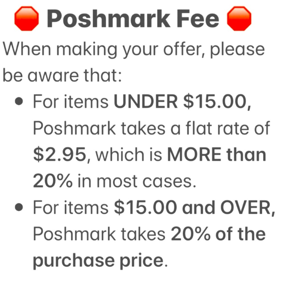 Poshmark takes 20% OR MORE sometimes!!